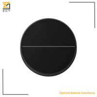 Custom Glass Crosshair Reticle with 0.25um Pattern Accuracy for Optical Instrument Center Alignment Use Systems Plate OEM