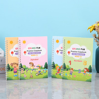 Livre de magie pour enfants Alphabet dessin numéro mathématiques pratique cahier d'écriture livre de pratique coulé livre de magie