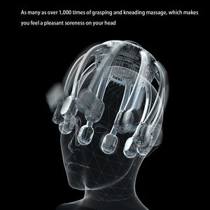 2025 nuevo producto rojo azul luz pulpo cabeza masajeador eléctrico vibración cuero cabelludo masaje dispositivo cabeza Spa equipo con música - Product Image 6