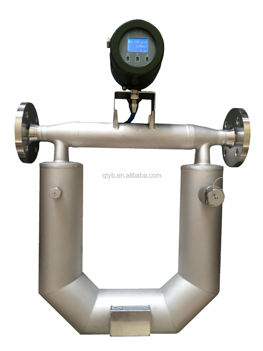 Tri-clamp connecter compteur à effet de coriolis coût d&amp;#39;huile lourde densité mesure capteur de débit massique coriolis