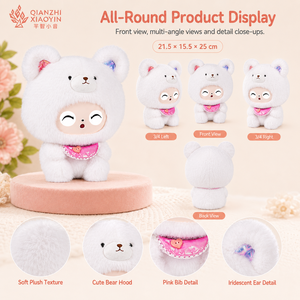 Grande Peluche Ours IA 36cm avec Visage ABS, 7 Expressions Émotionnelles, Clonage Vocal, Mémoire Longue Durée, Plus <span class=keywords><strong>de</strong></span> 50 Langues, WiFi 2.4G et Récitation d'Histoires - Product Image 3