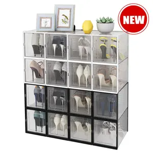 Hot Selling on Fashionable Transparent Clear Acrylic Glass Household Men's Sneaker Storage Box