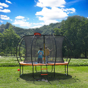 Trampolín Clásico Zoshine de 10 pies, 12 pies y 14 pies, Diseño de Calabaza Grande, Marco de Acero, Material de Nailon Resistente para Niños, Uso en Exteriores - Product Image 2