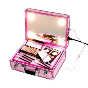 FAMA Fabrik Professional Trage koffer Beauty Valise Makeup Beleuchtetes Gehäuse Aluminium ENGLAND STYLE Cover