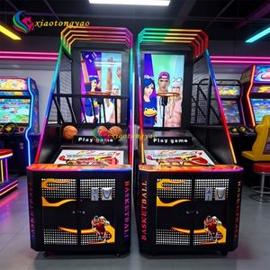 Machine de tir au basket-ball commerciale à monnayeur pour adultes et enfants, construction métallique, certifiée CE, en anglais, pour jeu en intérieur - Product Image 3