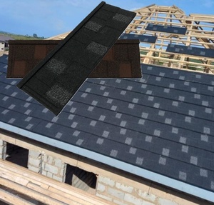 Tejas Metálicas con Recubrimiento de Piedra Personalizadas, Enclavables, Resistentes a la Corrosión, para Villas, Hoteles, Talleres, Juego Completo de Soporte para Techos - Product Image 1