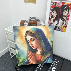 Bolsa de Mano de Moda Europea y Americana para Mujer, Diseño de Jesús y María, Nailon, Gran Capacidad, Bolsa de Tela - Product Image 2