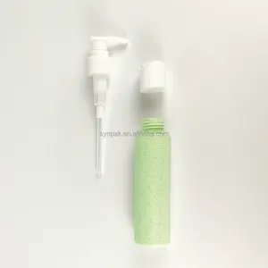 Straw Material Shampoo Body Wash Lotion Pump Bottle Plastic Round Bottle 100ml Skin Care Packaging Accepted