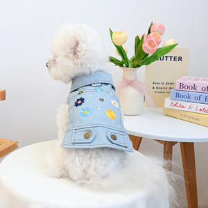 Abbigliamento per Animali Domestici, Gilet in Denim alla Moda per Cani e Gatti, Giacca in Jeans per Cani di Piccola Taglia - Product Image 1