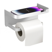 Porte-rouleau de papier toilette sans perçage, auto-adhésif, support de rangement mural pour la maison