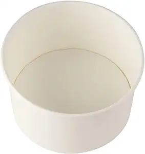 100 pack recycled disposable Dessert Bowls 6oz 10oz 18oz ice cream paper cups with lid
