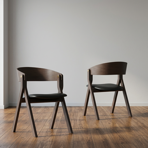 Modern Solid Wood <b>Dining</b> <b>Chair</b> with Upholstered Seat Geometric Backrest Angular Legs for Home Furniture in Villa Hotels - Product Image 2