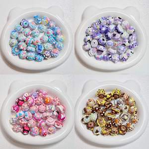 2025 nuevo esquema de Color aceite pesado dibujos animados cuentas pintadas a mano Diy pulsera llavero accesorios cuentas de coche - Product Image 1