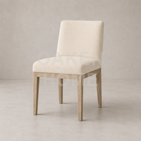 Chaise de salle à manger en bois massif OAKEN, design simple pour hôtel, appartement, restaurant, mobilier de maison
