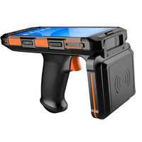 Lecteur-graveur RFID UHF longue portée C61 Android 5,5 pouces PDA avec scanner de codes-barres 1D/2D, WIFI 4G, station de charge