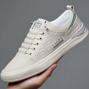 Y3OPA Zapatillas perforadas transpirables para hombre, suela de goma de tacón bajo, entresuela de EVA, zapatos informales para caminar - Product Image 1