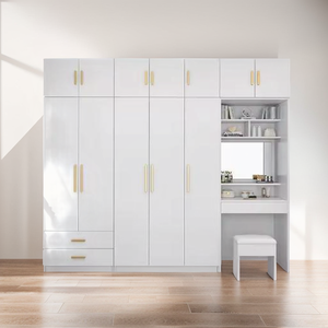 Muebles de Dormitorio Modernos de Madera, Armario Vestidor con Espejo, Armario de Dormitorio con Espejo, Armario de Madera Maciza - Product Image 2