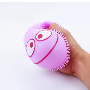 Wholesale 4 Inch Christmas <b>LED</b> Light up PU Material Stress <b>Ball</b> Fidget Toy for Boys & Girls - Product Image 3