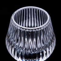 Ensemble tasse à thé et soucoupe en verre moderne de luxe de 100ml verres réutilisables conception simple pour une utilisation en cadeau