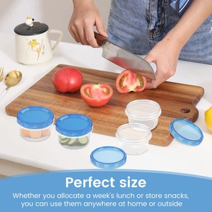 Juego de 5 Recipientes para Almacenamiento de Alimentos al Vacío, Recipientes Herméticos para Congelador, Dispensador de Alimentos Pequeño, Recipientes Apilables para Viaje, Tazón para Sopa - Product Image 4