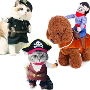Factory New Funny Clothes Pet Halloween Suit Dressing Up Luxury Dog Puppy Clothing Plus Hat Pet Clothes