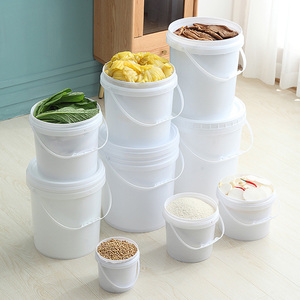 מיכל מזון קטן 1 ליטר דלי פלסטיק לחמאת בוטנים עמ 'סיטונאית מזון כיתה 5l עגול חלב דלי בליעה עם כברים - Product Image 2