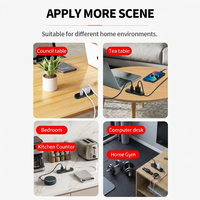 Station de charge rapide PD multi-ports intégrée, double sortie USB-A et Type-C, 10W, chargeur de bureau à rotation 360° pour montage sur bord
