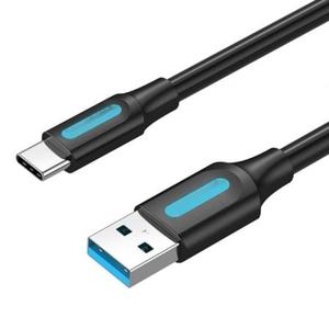 Cable USB 3.0 - USB tipo C macho, hasta 60W, 5Gbps, 25cm, negro. Ideal para transferencias rápidas y cargas eficientes. - Product Image 1