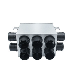 Caja de distribución de aire de metal de 1-10 puertos Ventilación de algodón insonorizada para hospitales Gimnasios Escaleras Rectángulo Acero galvanizado - Product Image 1