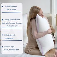 Oreillers pour lit king size, oreiller de sommeil, rembourrage en polyester, respirant, moelleux, doux, soutien moyen pour dormeurs sur le côté, le dos et le ventre