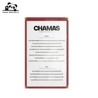 Porte-menu personnalisé, pochette pour menu de café, bar, restaurant, avec poches transparentes