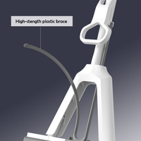 Serpillère à tête en éponge PVA pliable à large rouleau, manche en acier, taux de séchage élevé, serpillère à éponge pour le nettoyage des sols, vente en gros