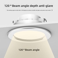 Vente flash - Décoration intérieure - Plafonnier personnalisé à trois couleurs - Spot LED encastré intérieur à intensité variable - Downlight - Design simple
