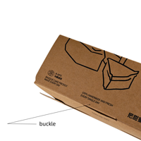 Boîte d'emballage en papier kraft en gros, boîte d'emballage coulissante 22*8*8cm, boîte en papier recyclable pour gâteaux et desserts
