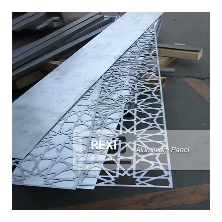 Gran oferta, Panel de revestimiento Mashrabiya de aluminio tallado en Metal, pantallas cortadas con láser, Panel decorativo