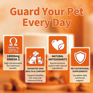 OEM ODM Marque Privée Huile de Saumon Probiotiques Soutien Immunitaire Soulagement des Démangeaisons Peau et Pelage Chiens Chats Friandises à Mâcher Souples Absorption Rapide Naturel - Product Image 5