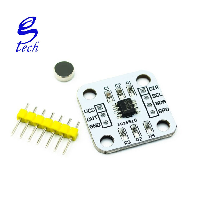 AS5600 12bit high precision magnetic induction angle measurement sensor module send magnet magnetic encoder