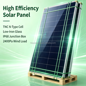Panneaux solaires monocristallins haute capacité, demi-cellules, entièrement noirs, bifaciaux, double vitrage, efficacité 23 %, 800 W, pour centrale électrique - Product Image 3