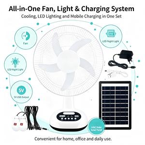 Deal Return And Replacement Portable Electric And Solar <b>Fan</b> With Usb And Light - Product Image 1