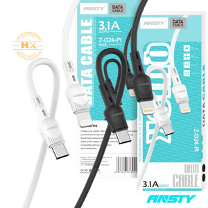 Cavo Dati Ansty Z-024-PI a Ricarica Rapida 3.1A Bianco C-Lightning - Product Image 1