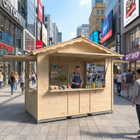 Stands de marché de Noël pliables en bois préfabriqués