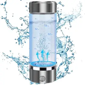 Novo gerador ionizador copo rico logotipo personalizado garrafa de água de hidrogênio alcalina garrafa de água de hidrogênio com garrafa de vidro