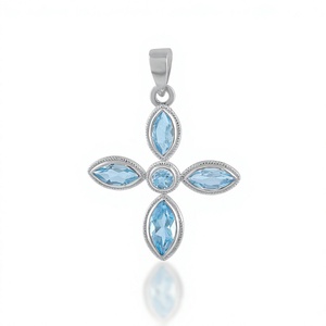 จี้พลอยซิทรินชุบโรเดียมบนเงินแท้ 925 เครื่องประดับงานแต่งงานสุดหรู - Product Image 4