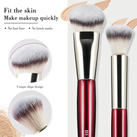 BEILI 15 pièces haute qualité cheveux synthétiques rouge pinceaux de maquillage ensemble poudre correcteur fard à paupières brosse ensemble brocha de maquillaje