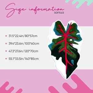 Increíble <span class=keywords><strong>centro</strong></span> <span class=keywords><strong>de</strong></span> <span class=keywords><strong>mesa</strong></span> Alfombra con mechones Manta Alfombra tropical personalizada Sala <span class=keywords><strong>de</strong></span> estar Decorar Planta Hoja Hogar Alfombra con mechones - Product Image 6