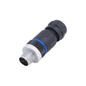 En iyi fiyat sinyal M12 IP68 su geçirmez erkek montaj konnektörü F kodu ile 4 Pins güvenilir bağlantı