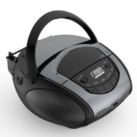 Boombox – enregistreur de Cassette Portable Programmable à chargement par le haut, Port stéréo AM, FM, Radio SD, USB, lecteur CD, CD-R, CD-RW
