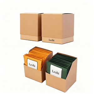 Boîtes d'emballage de produit de thé recyclables universelles de forme irrégulière personnalisation de boîte d'emballage de thé 10 sacs de café en vrac personnalisé accepter - Product Image 5