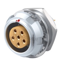 Connecteur circulaire femelle auto-bloquant rapide Push-Pull série 3B, 2-32 broches, compatible Lemo, pour applications aériennes, EEG ECG, IP50