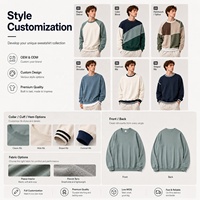 Sweat-shirt à col rond pour homme avec logo personnalisé, tissu technique épais, pull vierge pour impression, vêtements de marque, OEM en gros